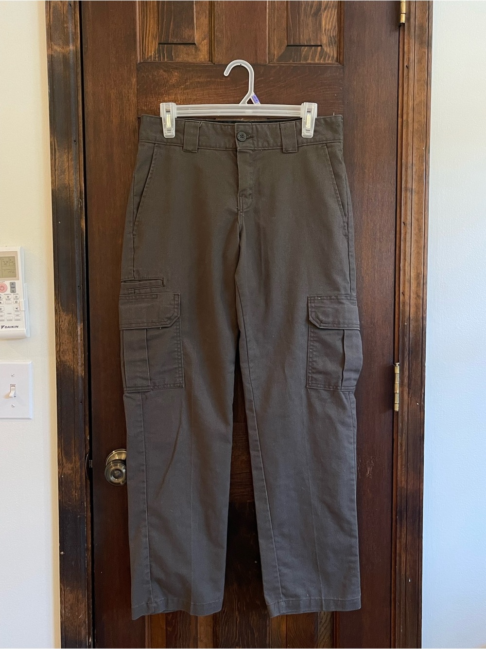 Dickies FLEX Green Cargo Work Pants Slim Straight 29x30 Utility